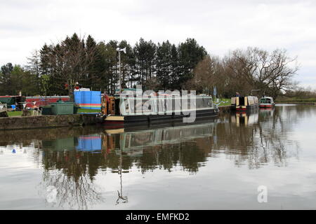 Lyme View Marina, Macclesfield Canal, Adlington, Stockport, Cheshire, England, Great Britain, United Kingdom, UK, Europe Stock Photo