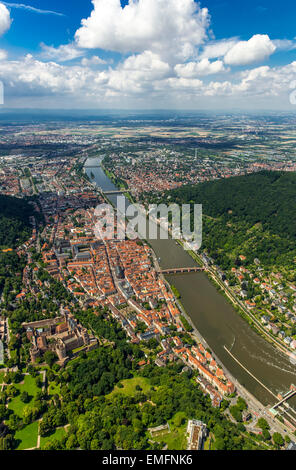 City view, Neckar, Heidelberg, Baden-Württemberg, Germany Stock Photo