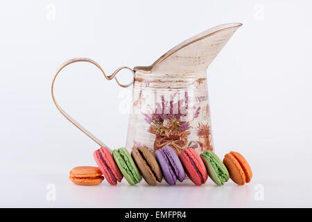 Traditional french colorful macarons Stock Photo