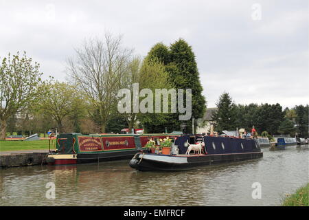 Lyme View Marina, Macclesfield Canal, Adlington, Stockport, Cheshire, England, Great Britain, United Kingdom, UK, Europe Stock Photo