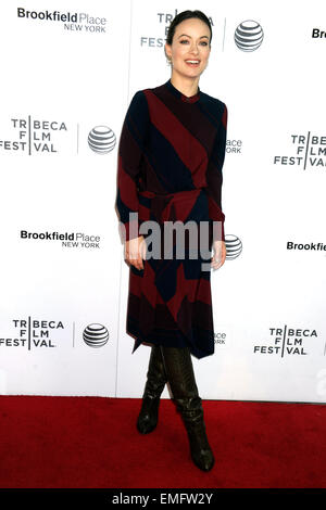 New York City. 19th Apr, 2015. Olivia Wilde attends the Shorts Program World Pemiere of 'Body Team 12' during the 2015 Tribeca Film Festival at Regal Battery Park 11 on April 19 2015 in New York City./picture alliance © dpa/Alamy Live News Stock Photo