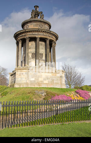Dugald Stewart Monument on Calton Hill, Edinburgh, UK Stock Photo