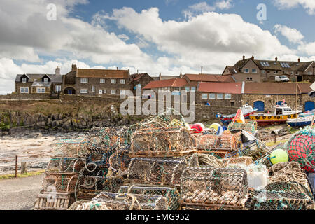 Craster a small fishing village on the Northumbrian coast of England, UK Stock Photo