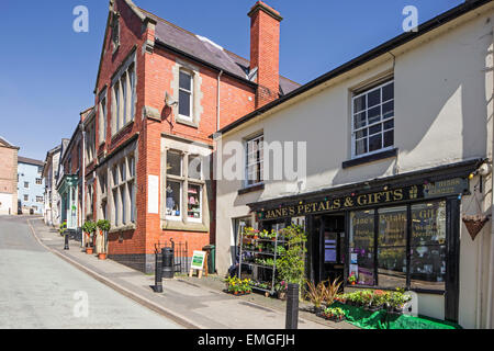 Shop front in the market town of Bishops Castle, Shropshire, England, UK Stock Photo