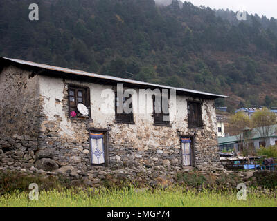 Trekkers Guest House Himalayas Lukla Nepal Asia Stock Photo