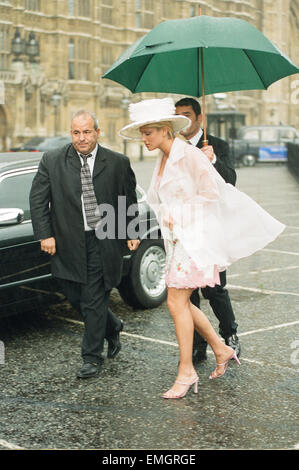 Sean Pertwee wedding. Guests arriving at the church. Stock Photo