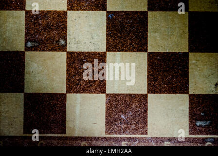 old grungy checkerboard Stock Photo