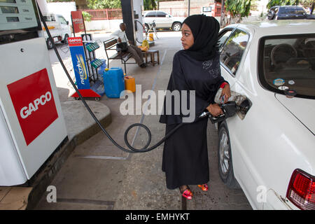 petrol station in zanzibar Stock Photo