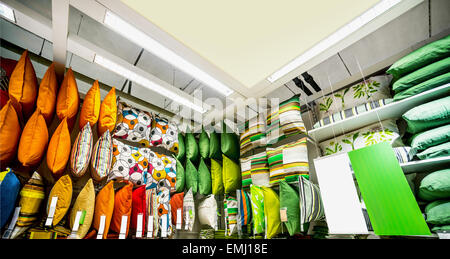 pillows on sale Stock Photo