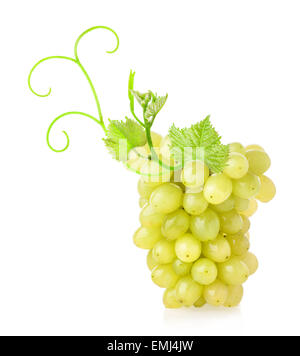 Ripe sultana grapes isolated on white background Stock Photo