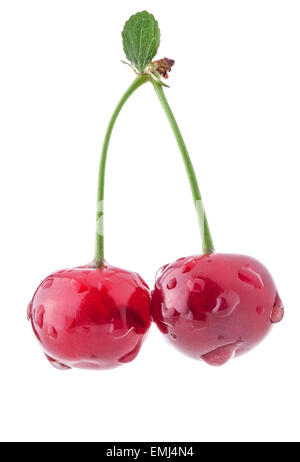 Cherries isolated on white background Stock Photo