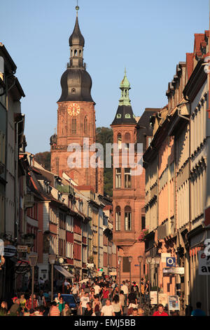 Germany Baden-Württemberg Heidelberg Hauptstrasse main street people Stock Photo