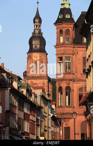 Germany Baden-Württemberg Heidelberg Hauptstrasse Church of the Holy Spirit Stock Photo