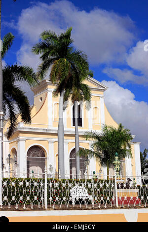 Church of the Holy Trinity on the Plaza Mayor Trinidad Cuba Stock Photo