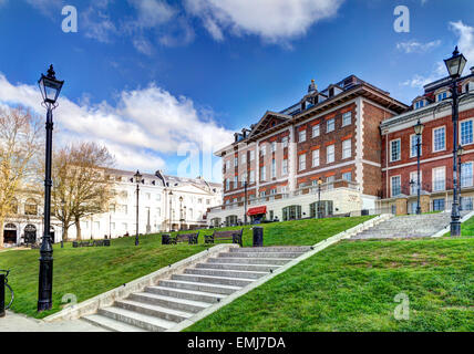 Historic Riverside Buildings, Richmond Upon Thames, London, England Stock Photo