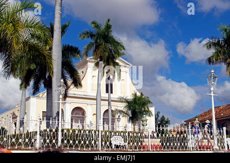 Church of the Holy Trinity on the Plaza Mayor Trinidad Cuba Stock Photo