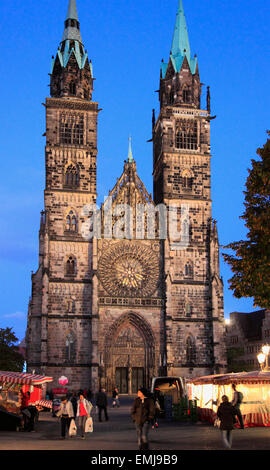 Germany Bavaria Nürnberg Nuremberg St Lawrence Church Lorenzkirche Stock Photo