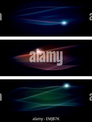 Smooth Futuristic Plasma Color Vector Flowing Waves Stock Vector