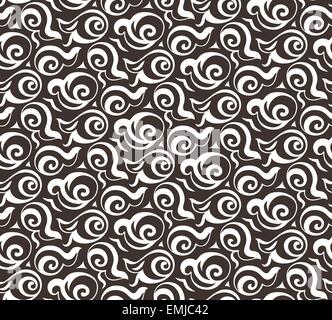 Geometric abstract seamless pattern motif background. Colorful shapes of spirals and circles. Square composition Stock Vector