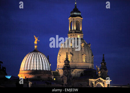 Germany, Saxony, Dresden, Albertinum, Frauenkirche, Church of Our Lady, Stock Photo
