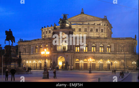 Germany, Saxony, Dresden, Semper-Oper, Opera, Stock Photo