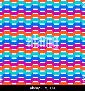 Geometric abstract seamless pattern motif background. Colorful shapes composition Stock Vector