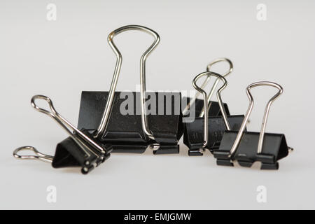 Binder clips isolated on white Stock Photo