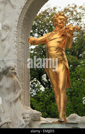 Austria, Vienna,  Johann Strauss Monument, Stock Photo