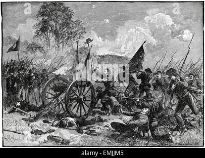 “Pickett’s Charge at Gettysburg” Battle of Gettysburg, American Civil War, 1863 Stock Photo