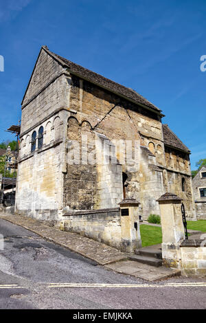 The Church of Saint Lawrence in the town of Bradford on Avon, Wiltshire, United Kingdom. Stock Photo