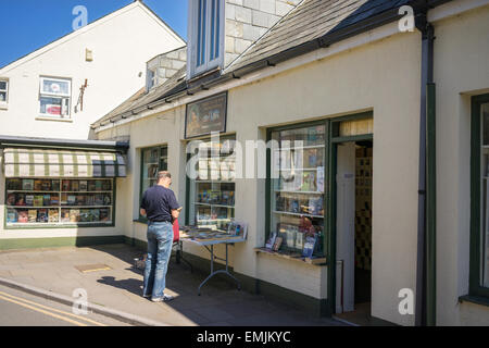 Brecon town Bookstore in the Brecon Beacons Wales Stock Photo