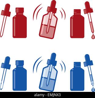 Medical Nasal Drops Antiseptic Drugs Plastic Bottle icon Stock Vector
