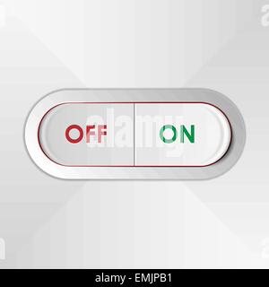 On Off Red Green Vector Light Switch Stock Vector