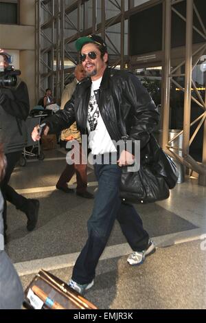 Benicio Del Toro departs from Los Angeles International Airport (LAX)  Featuring: Benicio Del Toro Where: Los Angeles, California, United States When: 18 Oct 2014 Stock Photo