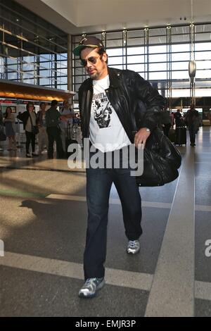 Benicio Del Toro departs from Los Angeles International Airport (LAX)  Featuring: Benicio Del Toro Where: Los Angeles, California, United States When: 18 Oct 2014 Stock Photo