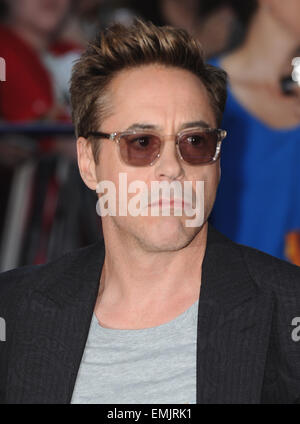London, UK, UK. 21st Apr, 2015. Robert Downey Jr attends the European Premiere of 'The Avengers: Age Of Ultron' at Westfield. Credit:  Ferdaus Shamim/ZUMA Wire/Alamy Live News Stock Photo