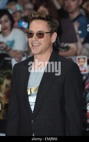 London, UK, UK. 21st Apr, 2015. Robert Downey Jr attends the European Premiere of 'The Avengers: Age Of Ultron' at Westfield. Credit:  Ferdaus Shamim/ZUMA Wire/Alamy Live News Stock Photo