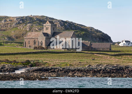Iona abbey from the sea Stock Photo