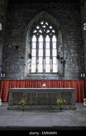 Iona abbey altar, Scotland Stock Photo