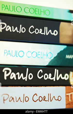 Books by Brazilian author Paulo Coelho Stock Photo