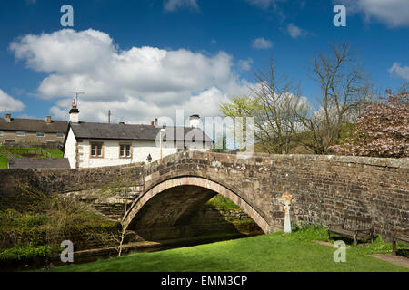 UK, England, Lancashire, Trough of Bowland, Dunsop Bridge, over River Dunsop Stock Photo