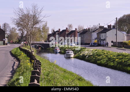 The River Nene Old Course at Outwell on the Norfolk/Cambridgeshire border, Fenland Stock Photo