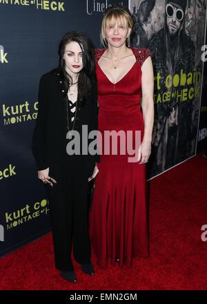 Los Angeles, CA, USA. 21st Apr, 2015. Frances Bean Cobain, Courtney Love at arrivals for KURT COBAIN: MONTAGE OF HECK Premiere by HBO, The Egyptian Theatre, Los Angeles, CA April 21, 2015. Credit:  Xavier Collin/Everett Collection/Alamy Live News Stock Photo