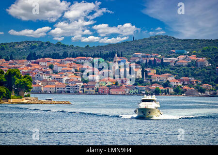 Island of Ugljan yachting destination, Town of Kali in Dalmatia, Croatia Stock Photo