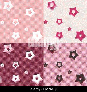Set of geometric seamless pattern backgrounds Stock Vector