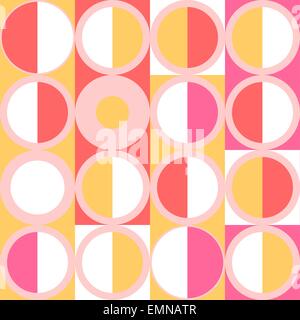 Seamless pattern of simple geometry. Retro-style illustration Stock Vector