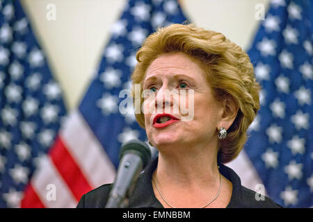 US Democratic Senator Debbie Stabenow during a press conference calling ...