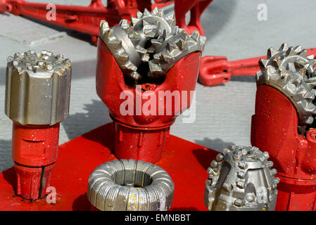 red drill bits for oil and gas extraction Stock Photo