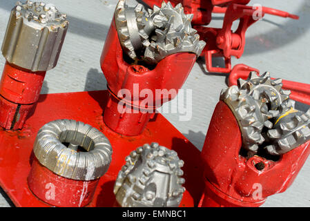 red drill bits for oil and gas extraction Stock Photo