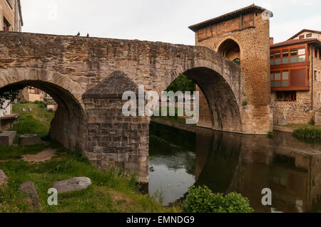 Balmaseda old bridge or Muza, Biscay, Basque Country, Spain, Europe Stock Photo